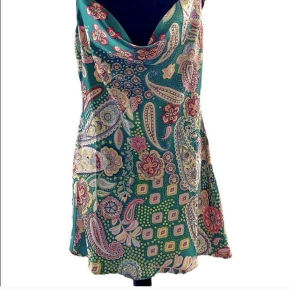Paisley Slip Mini Dress And Headscarf Set - Picture 4 of 8
